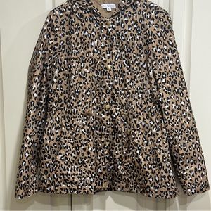 Kim Rogers leopard print anorak windbreaker